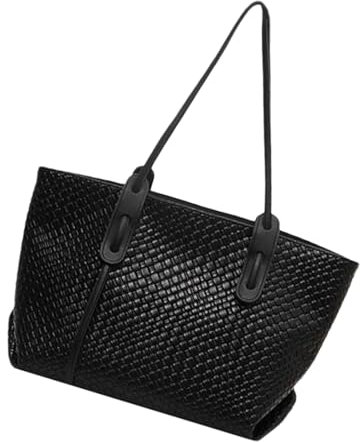 Generisch Gewebte Tragetasche,Leder Tragetasche | Zusammenklappbare Große Umhängetasche Für Reisen Urlaub Pool Einkaufen