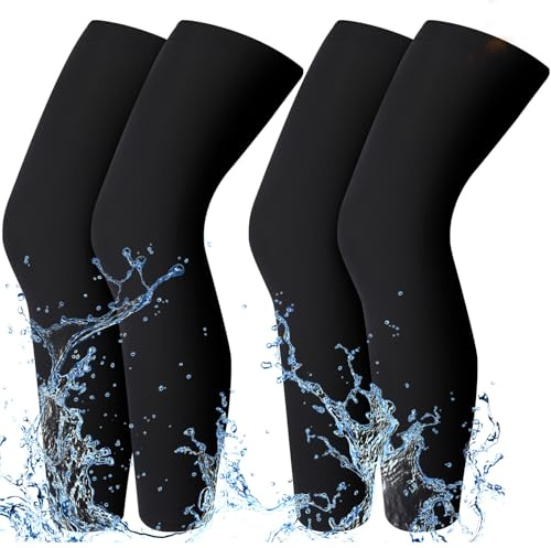Cutecrop 2 Pairs Waterproof Fleece Leg Warmers Thermal Knee Compression