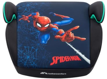 Bebeconfort Marvel Gaia i-Safe, Kindersitzerhöhung, Marvel Legends Spiderman Folgekindersitz, 6–12 Jahre, 128–150 cm, 22–36 kg, Leicht, Einfache Installation, Voll gepolstert, Fun Spiderman