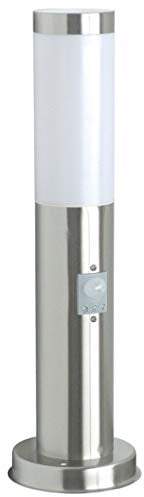 Smartwares Gartenleuchte mit Bewegungsmelder – Reichweite 9 m – IP44 – Einstellbare Leuchtdauer – E27‑Fassung – Außenlampe ideal für Wege und Eingänge – 10.042.75