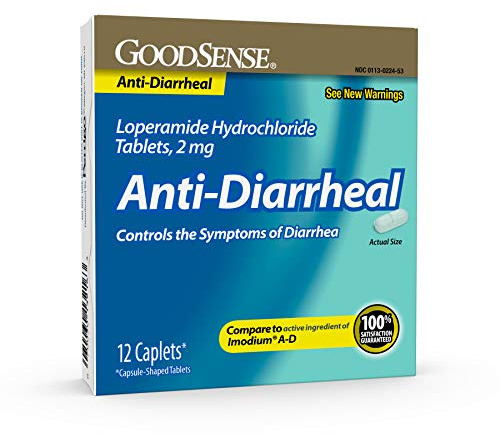GoodSense Loperamide Hydrochloride Tablets, 2 mg, Anti-Diarrheal, 12 Count