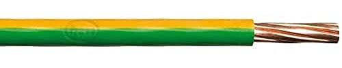 Merriway BH01446 Single Core Round Earth Cable, 6491X 16.0mm Yellow & Green, 5 Metres (16.5 feet)