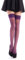 Romartex halterlose 20 DEN Elasthan Strümpfe mit schmalem Spitzenbund (4-6 cm), M, violett
