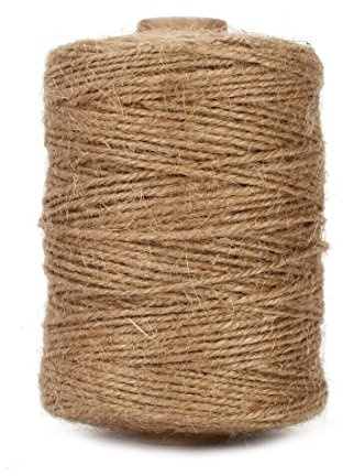 Tenn Well Natural Jute Twine, 500 Feet Long Brown Twine String Rope for Crafts, Gift Wrapping, Gardening, Bouquets, Holiday Decorations