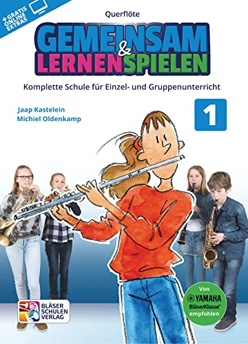 Gemeinsam lernen & spielen Band 1 (+Online-Access) : für Bläserklasse (Blasorchester) Flöte [Sheet music] Oldenkamp, Michiel