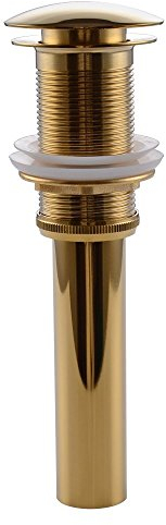 KUNGYO Un-Slotted Basin Waschtischarmatur Push Pop Up Click Clack Maker Stopfen Stopper Ohne Überlauf Fertig (Gold)