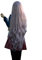 Fouriding 100cm Damen Taro+Braun Kunsthaar Lange Perücke Langhaarperücke Long Curly Wig Langhaar Lockige Perücken für Karneval Cosplay Party Fasching Kostüm Anime Haarteile