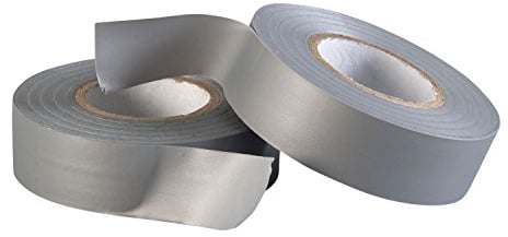 GOCABLETIES - Cinta aislante gris de 19 mm x 20 m para instalaciones eléctricas - Autoadhesiva y resistente para proteger, agrupar y reparar cables - 2 Rollos