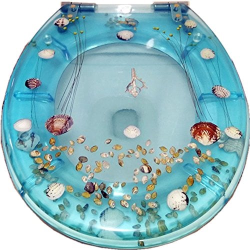 U V O Universal Toilettensitz Verlangsamen Transparent WC-Abdeckung aus Harz Antibakteriell,A-43-47*37cm