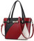 Nevenka Schultertasche Damen Shopper Tasche Henkeltasche Groß für Alltags Gemischte Farben (Rot)