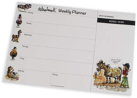 Ponies Desktop Wochenplaner von Thelwell Lustiges Zeitmanagement für Pferdeliebhaber