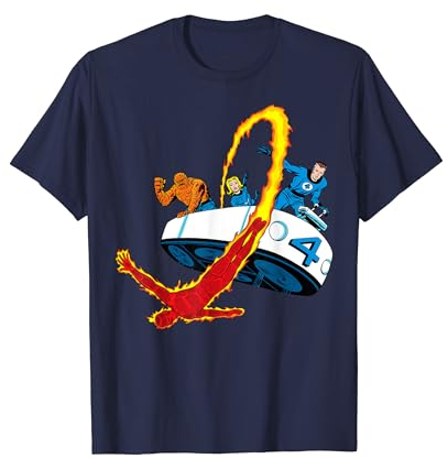 Marvel Fantastic Four Fantasticar Group Shot T-Shirt
