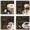 ARTLAND Wanddeko Küchenbilder Leinwand Bilder Set 4 teilig je 20x20 cm Quadratisch Kaffee Bilder Cappuccino Macchiato Coffee Espresso A6PN