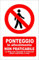 CARTELLO SEGNALETICO - PONTEGGIO IN ALLESTIMENTO NON PRETICABILE MODELLO 2 - Con Adesivo in Vinile e Pannello in Forex (ADESIVO, 20 X 31)