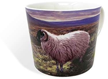 Sheep by A Country Track Bone China Mug by Julian Friers - 325ml - Wildlife Mug