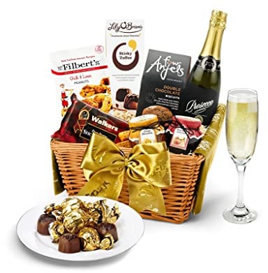 Windermere Prosecco Hamper - Premium Sparkling Wine Gift Set with Artisan Chocolates, Shortbread, Jam - Luxury Prosecco Gift Basket for Her, from Regency Hampers