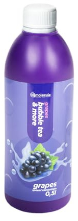 Sirup für Bubble Tea 0,5 l Weintraube - Grapes | Getränke sirup Konzentrat 500 ml | 100% vegan, glutenfrei, ohne künstliche Farbstoffe | Fruchtsirup für Bubbletea|Getränkesirup | für Desserts |