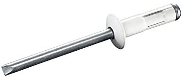 GOEBEL® - 1000 x Mehrbereichsblindnieten Aluminium/Stahl (Ø x L) 3,2 x 16,0 mm mit Flachkopf 9010 weiß - Flachkopf Niete - Mehrbereichsnieten - RAINBOW MULTI