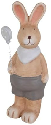 TrendLine Deko Hase Terracotta 25,5 cm braun Osterhase Hasendeko