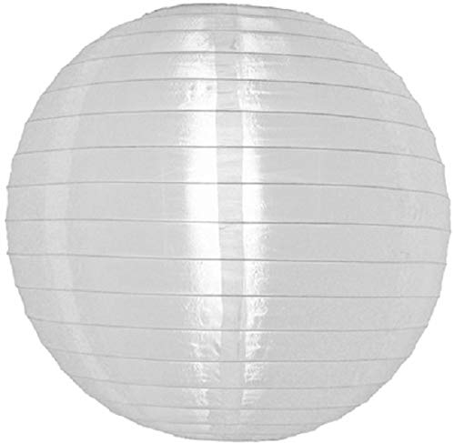 5 x Nylon Lampions weiß 45 cm