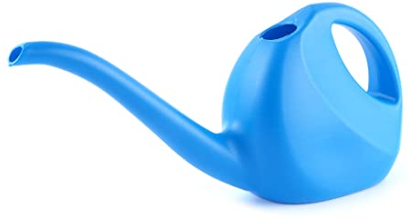 BAUSTER® Gießkanne, Gartengießkanne aus Kunststoff für Innen- und Außenbereich 2 Liter, Bewässerung, Blumen Farbige Gießkanne auch für Kinder 2 l (blau)