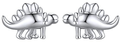 ChicSilver Silber Dinosaurier Ohrstecker für Damen Mädchen Süße Piercing Ohrstecker Kleiner Ohrstecker für Geburtstag Muttertag