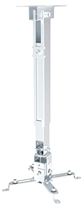 conecto, Support Plafond/Mural pour Beamer/projecteur, inclinable (+/-15), Distance Plafond jusqu'à 65 cm, capacité de Charge : 20,0 kg, Blanc