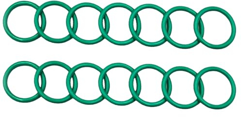 MACHSWON 50 Pcs Fluorine Rubber O-Rings Gasket Rubber Washer Round Sealing Ring 24mm OD 20mm ID 2mm Width FKM Gasket Rings Seal Grommets Green