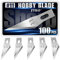 JTIEO 100 PCS Exacto Knife Blades High Carbon Steel #11 Replacement Hobby Blade Hobby Knife Blades Refills Art Blades with Storage Case Cutting Tool for Art, Craft, Scrapbooking, Stencil