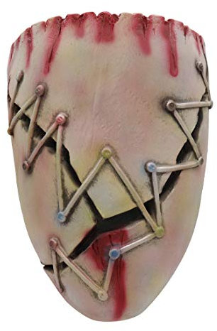 Party Dance Butcher Demi-visage Cos Masque facial Jeu de Légion Masque Latex Costume Halloween (goutte de sang)