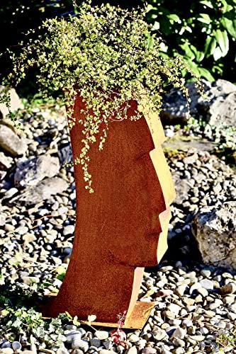 Edelrost Aufstelldeko Dekokopf Rapa-NUI 60 cm Garten Deko (94726000)