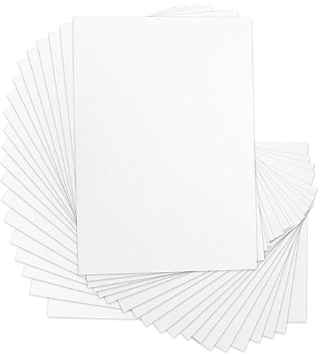 20 placas de espuma A4, color blanco, 5 mm, placa de espuma ligera, placa de poliestireno de doble cara, placas de espuma EVA, placas de espuma de poliestireno para presentación, proyectos de