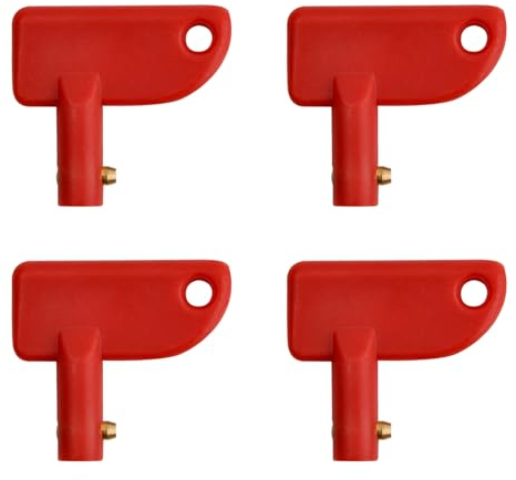 4 Pezzi Chiave Interruttore Batteria Auto, Chiavi Ricambio per Isolatore, Chiavi di Isolamento Della Batteria, Chiave Stacca Batteria per Auto Camion Barca Modificato Yacht