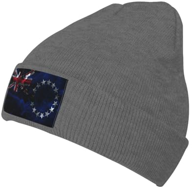 908 Flagge Der Cookinseln Im Rauchstil Damen Herren Slouchy Turban Klassische Kopf Wraps Warme Chemo Hut Wintermütze Für Jungen Skifahren Adult