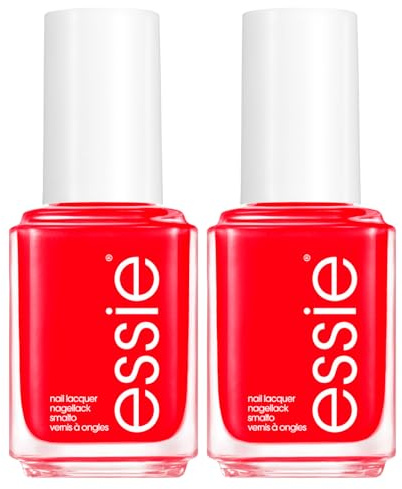 Essie Nagellack mit langem Halt, professionelles und glänzendes Ergebnis, 14 Tage Halt mit flachem Applikator, Farbe 61 Russian Roulette, 2 Kosmetika