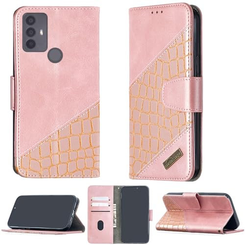 bojioderf Coque pour Qilive Smartphone 6.52 Q3 2022 Coque Compatible avec Qilive Smartphone 6.52 Q3 2022 Coque Étui Housse Case Support BF04 Pink