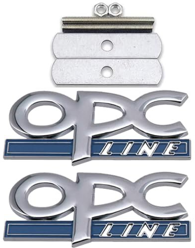 GTFRFD 3D Metall Embleme für OPC Auto Chrom Emblem Aufkleber Körper Logo Buchstaben Sticker Zeichen Styling Zubehör Abzeichen
