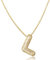 AFSTALR Damen bubble buchstaben kete Gold L ice out Balon halskette mit initial Anhanger Blase Schmuck 45+5cm