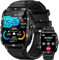 JELLOO 3ATM wasserdichte Militär-Smartwatch für Herren (Wählen/Anrufe tätigen), 1,96-Zoll-Sport-Smartwatch, Fitness-Tracker, Herzfrequenz, Schlafüberwachung, kompatibel mit Android iOS