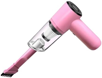 MZZYG Pink Car Vacuum Cleaner 3500Pa Super Suction Super High Power Wet And Dry Cleaning Cat Hair Pet Hair Portable Mini-handheld For Pet Hair, Car, Home, Office