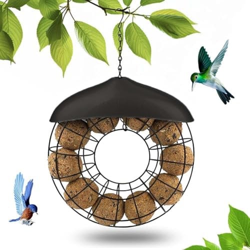 Meisenknödelhalter,Futterspender Vögel,Vogelfutterspender,Meisenknödelhalter zum Aufhängen,Futterstation Vögel,Vogelfutterhaus zum Aufhängen,Relaxdays Futterstationen für Wildvögel
