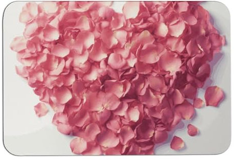 BTCOWZRV Doormat Absorbent Non-Slip Floor Mats 15.7 X 23.6 in Diatomaceous Welcome Door Mat Heart Shaped Floral Petals Entrance Rug Washable Bath Mat for Kitchen Bedroom Bathroom Porch Office