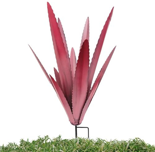 Metal Agave Plant Sculpture, Metal Agave Yard Art, Agave Metal Plants for Yard, Home Yard Decorations Stakes, Metal Plants Outdoor Decor, Metal Flower Garden Statue, Outdoor Decor Figurines for Yard