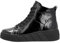Rieker Evolution W0561 stivaletto in vernice nera con zeppa, Nero , 41 EU