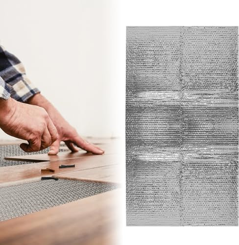 UISEBRT Isolierfolie Dämmfolie 0.6 x 5m Luftpolsterfolie Aluminium Thermofolie Heizkörper Reflexionsfolie 3-4mm Dicke Isolierungsfolie Wärmehaltung Wärmedämmung