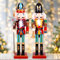 TEWWCEO 30cm Nussknacker Soldaten, 2 Große Holz Weihnachten Nussknacker Figuren, Traditionelle Weihnachten Nussknacker Figuren Deko, Klassische Weihnachtsdekoration