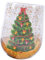 JISADER Tasse en verre pour sapin de Noël, tasse en verre à paillettes à double paroi, tasse à thé en verre pour la vaisselle de fête, la maison festive