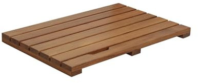 HSWOYEA Log Color Spa Massiv Teak Badezimmer Duschmatte Badezimmer Anti-Rutsch-Matte