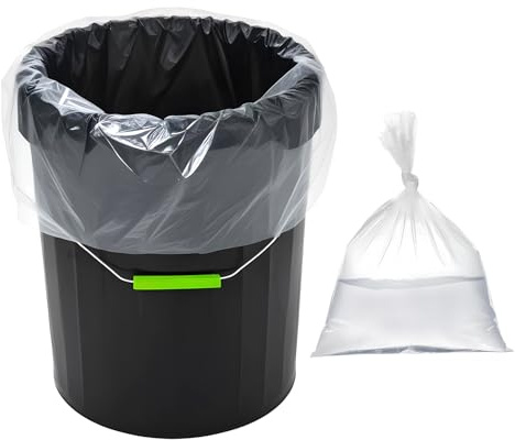 30 Pcs 5 Gallon Bucket Liner Bags Clear Turkey Brine Bag Extra Heavy Duty Leak Proof Ice Bucket Liner Marinating Container Bag for Brining Meat Food Storage(20 x 24 Inch)