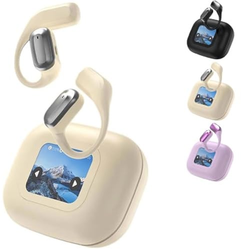 Vylaras Ai Translator Earbuds,Vylaras Al Übersetzer-Ohrhörer,Kabellose Bluetooth-übersetzungs-Ohrhörer,Echtzeit übersetzer Kopfhörer,Übersetzungsgerät,Sprachübersetzer für Reisen Business (Beige)